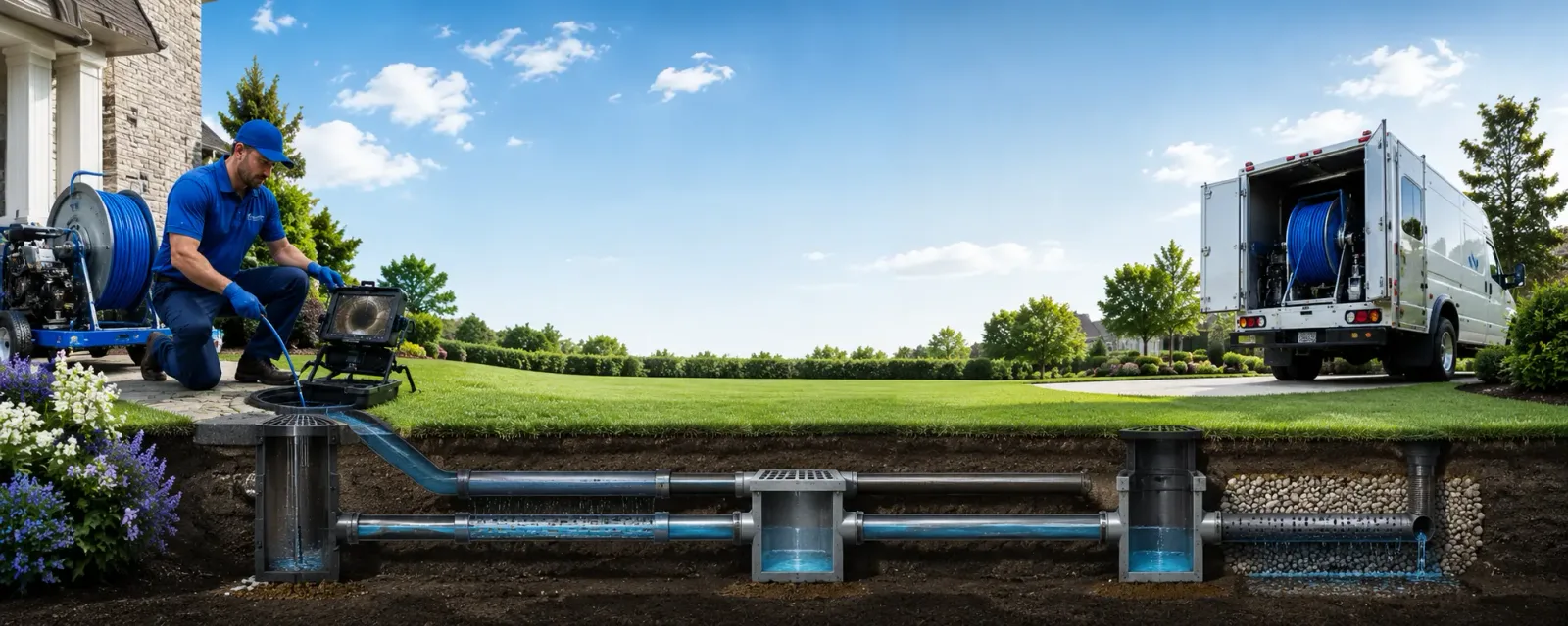 Outdoor drain cleaning information for Mastic, NY